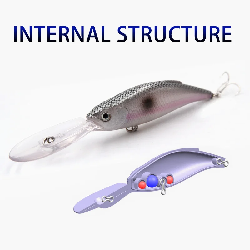 Wondershot-Señuelos de Pesca modelo C02 75/85cm 12,4/18,6g, wobblers crank deep minnow, aparejos de pesca, cebo para lubina, buceo, calidad 3m - imagen 4