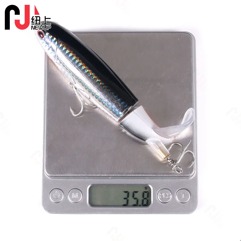 Señuelo de lápiz Plopper para pesca, cebo duro Wobblers de rotación, Topwater anzuelo de pesca, 37g, 1 ud. - imagen 5