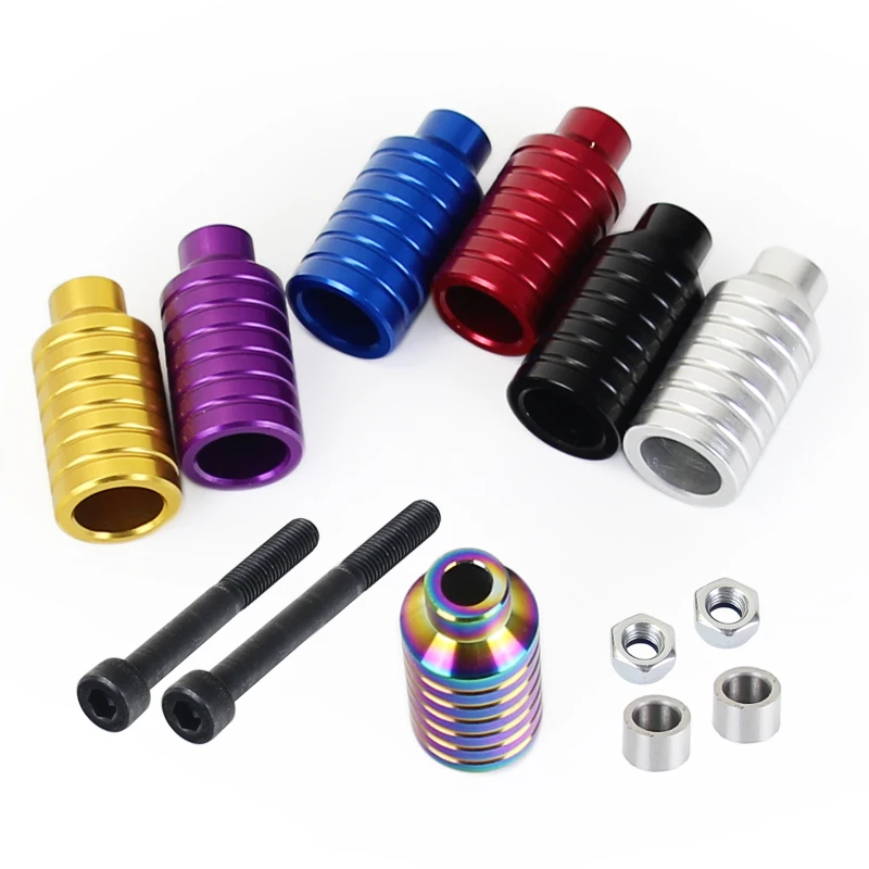 Mosodo-clavijas de patinete profesional, piezas de aluminio para patinete acrobático, reemplazo con eje, accesorios para Scooter, 2 unids/set por juego - imagen 4