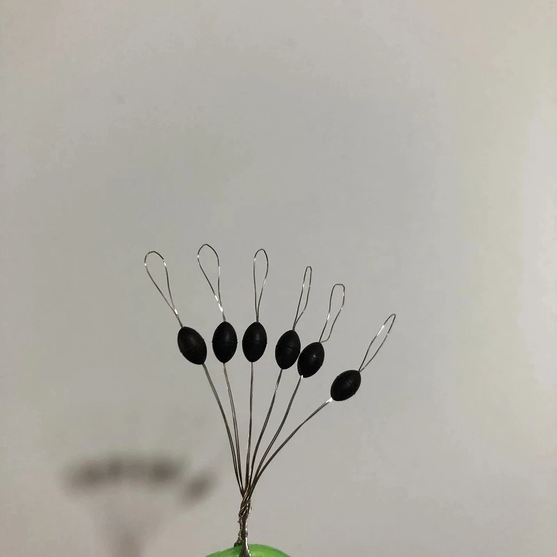 Juego de bolas espaciales de goma para pesca con mosca, tapón ovalado, Bobber para pesca con mosca, accesorios giratorios, cebo, herramienta deportiva para peces, 600, piezas, 100 - imagen 4