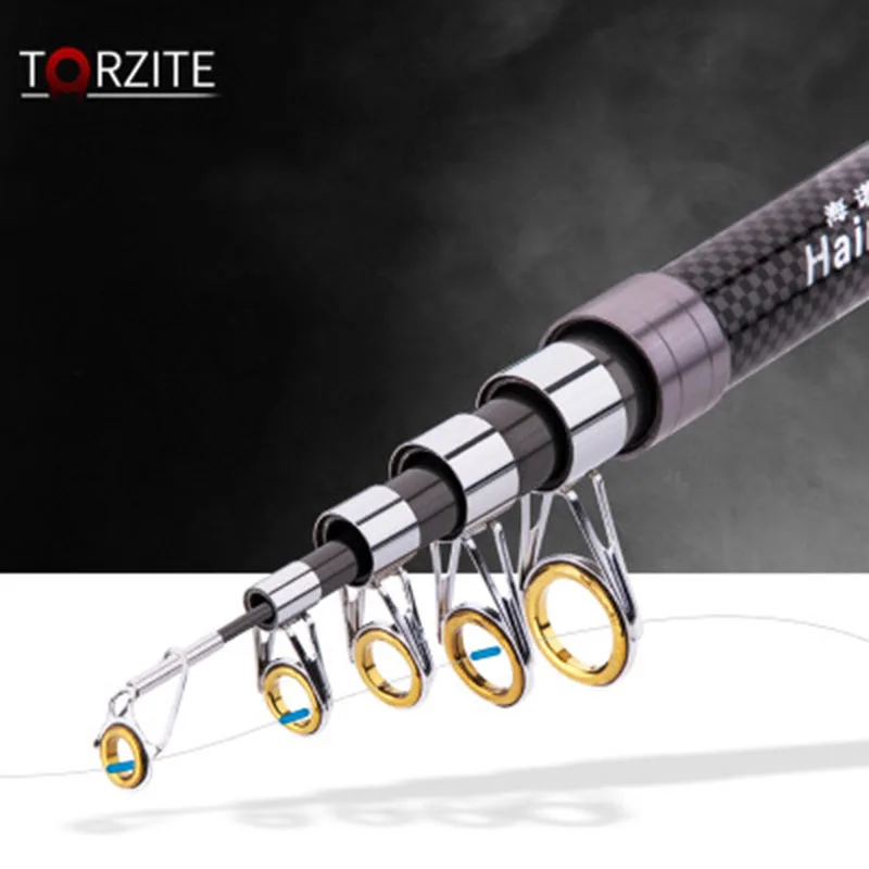 Caña de fundición de carbono telescópica, caña de pescar giratoria para mar, alimentador de carpa, 2,1/2,4/2,7/3,0/3,6/3,9 m - imagen 2