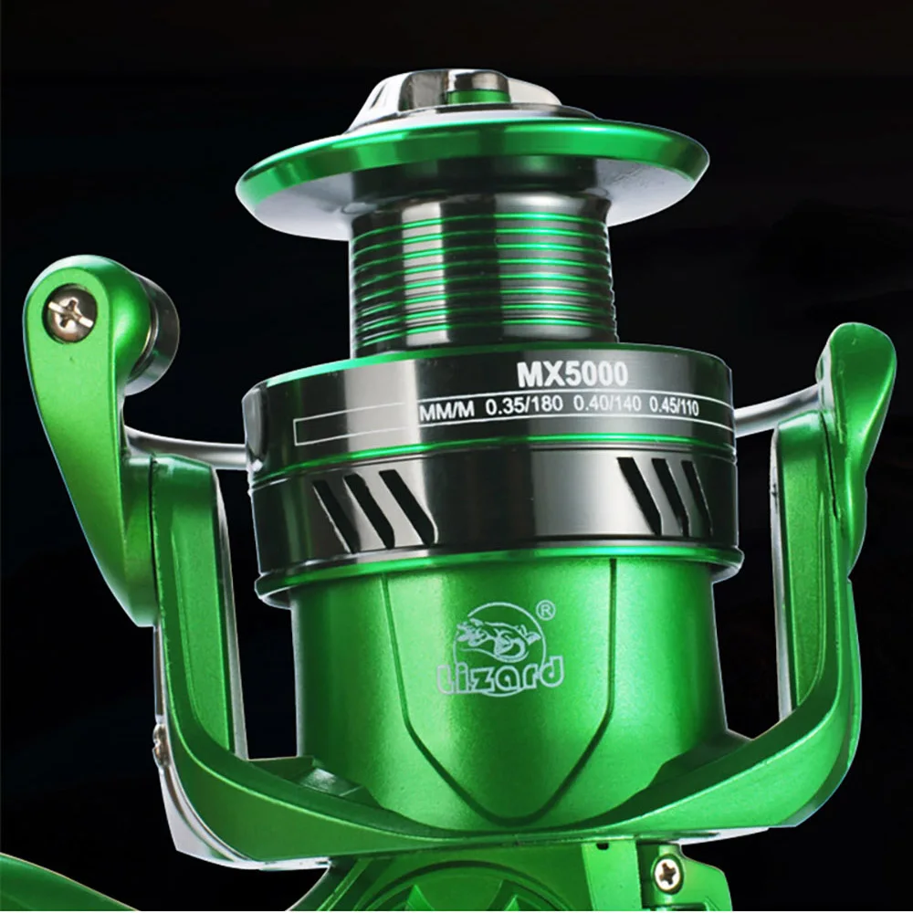 BAKAWA-carrete de Pesca giratorio serie 1000-7000, potencia de arrastre máxima de 12KG, engranaje de Metal duradero, accesorios de bobina 5,2: 1 - imagen 5