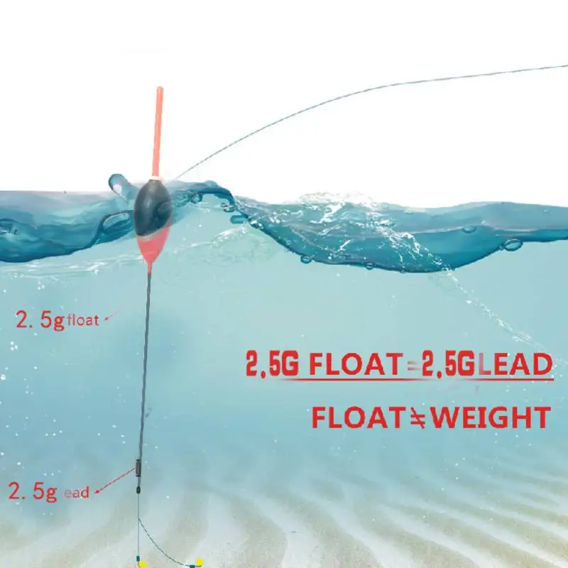 ORJD-Juego de flotadores de pesca en hielo, boya de Color rojo, accesorios de aparejos de pesca de carpa, 10 unidades por lote - imagen 5