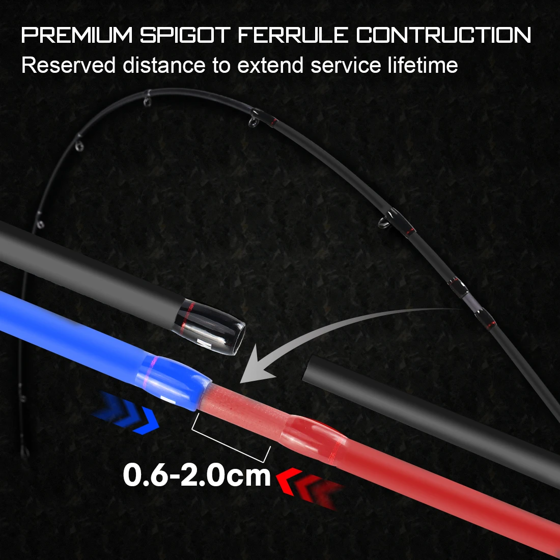 SeaKnight-caña de pescar con señuelo serie Warg, guía K de cerámica, 1,8 M, 1,98 M, 2,1 M, 2,4 M, fundición, 2 secciones, caña de carbono dura de 1,5-45g - imagen 5