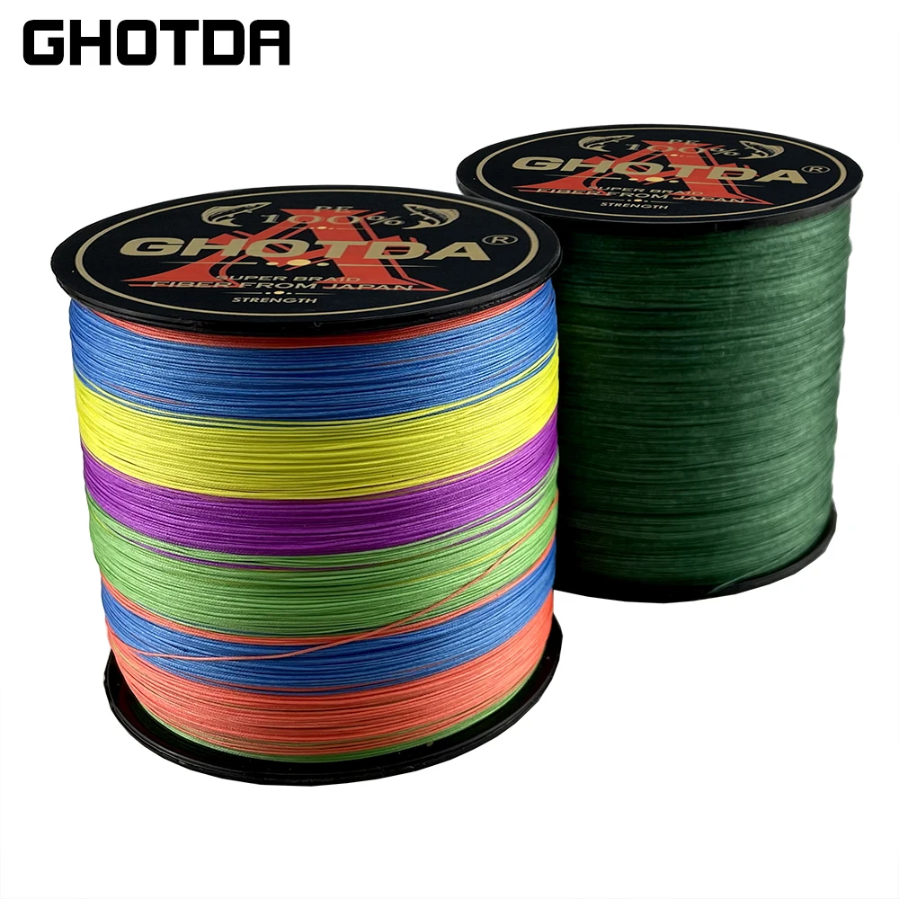 GHOTDA-sedal de pesca trenzado Multicolor, 9 hebras, 300M/500M, Multifilamento para agua salada, diámetro 0,14-0,55mm - imagen 2