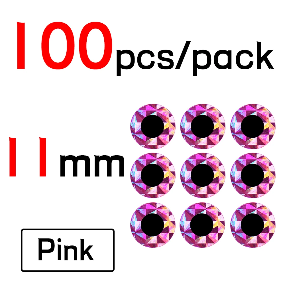 11mm Pink 100pcs