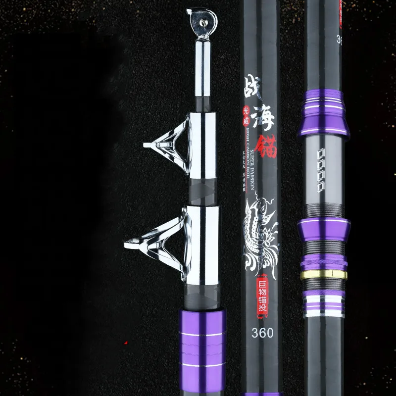 Caña De pescar telescópica, accesorio De fibra De carbono, ancla, Pesca en roca, sección larga, 2,7 M-4,5 M - imagen 3