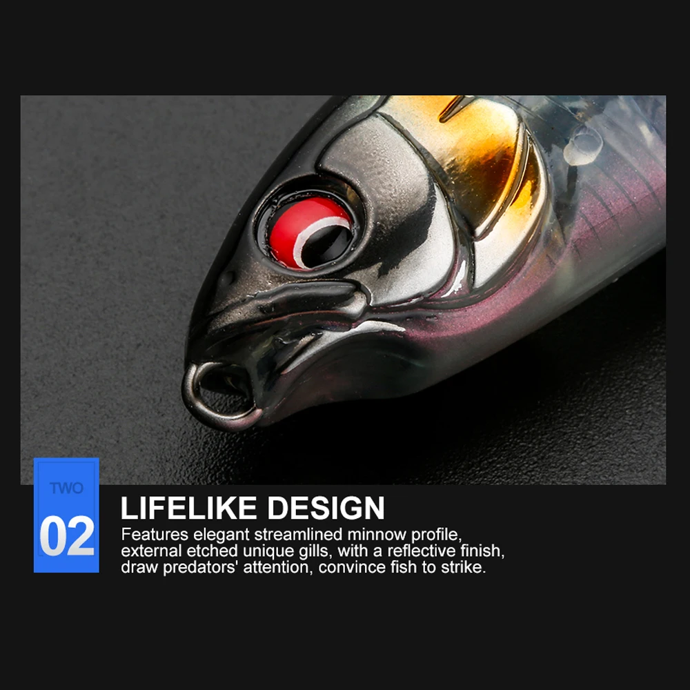 Carnada dura de lápiz karashi de hundimiento lento, 59mm, 75mm, 5,5g, 10,5g, señuelo de pesca en forma de i, Swimbait para caminar con perros - imagen 3