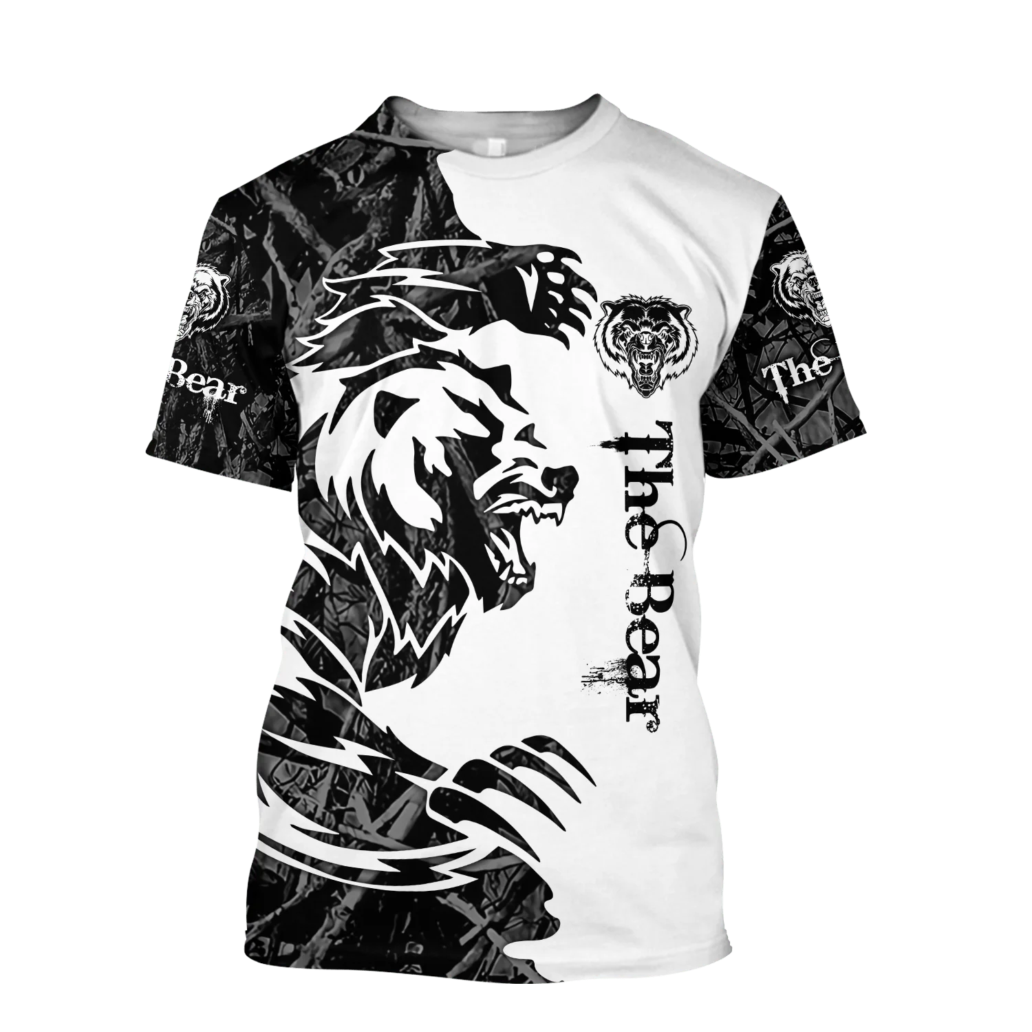 Camiseta pesca manga corta con estampado 3D oso - imagen 4