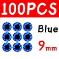 100pcs 9mm Blue