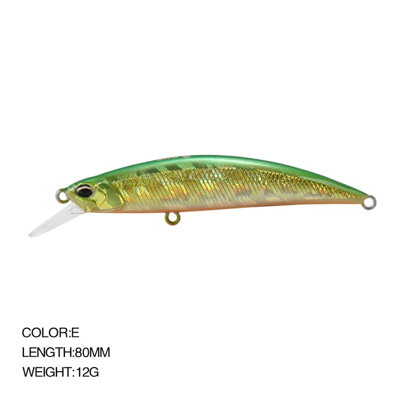 Señuelo de pesca de 80mm y 12g, cebo duro para trucha, Lucio, pez Roca, Wobbler, Crankbait, lubina, Jerkbait - imagen 5