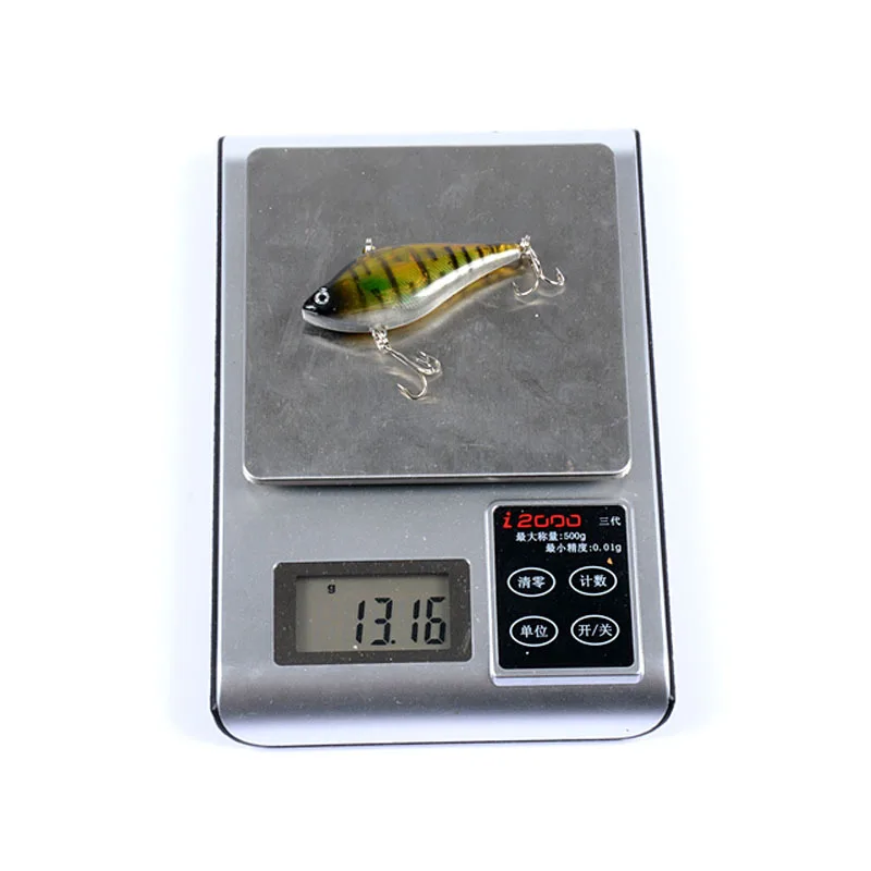 Señuelo de pesca de 6 colores, cebo de fundición de largo alcance láser, cebo duro de plástico VIB, pez gato, plátano, trucha, carpa, 6cm/13,1g - imagen 4