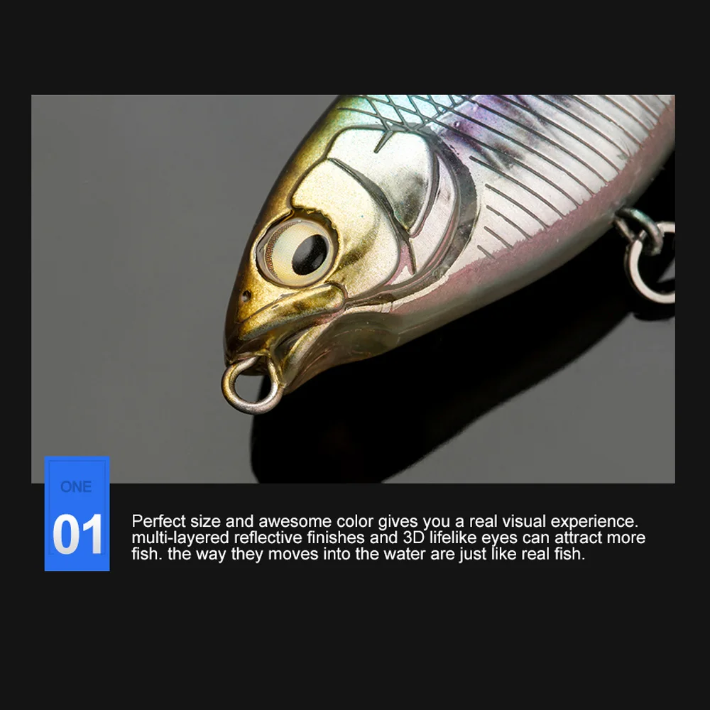 JOHNCOO-señuelo de pesca Artificial, 70mm, 85mm, Whopper Popper, 5,8g, 10,5g, Topwater, pesca de cola giratoria suave - imagen 4