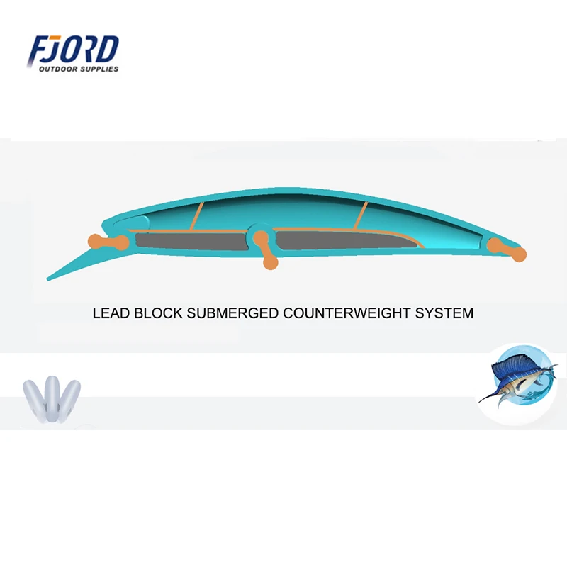 FJORD 110mm 27g Karpervissen Lokken Zee Jerkbait Zoutwater Minnow Onderwater Oceaan Rockfishing Predator Bass Fishing Stuff visgerei - imagen 4