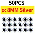 50pcs 8MM Silver