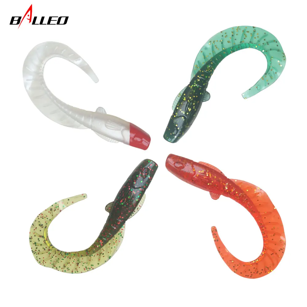 Señuelo suave con cola de falda larga, 3 uds., 13g, 16,5 cm, rizo, cola larga, cebo Artificial con manivela, Señuelos de Pesca para Pesca de lubina y carpa