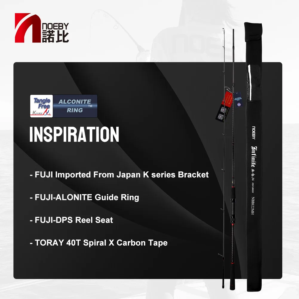 Noeby-caña de pescar giratoria para Jigging, 2,49 m, 2,75 m, 2,9 m, peso del señuelo, 7-70g, asiento guía Fuji, cañas de pescar para tierra de roca de agua salada - imagen 5