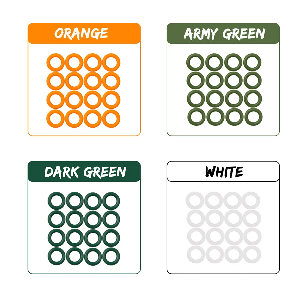 Juntas tóricas de silicona, accesorios de pesca, junta de sellado de goma para gusanos, aparejo loco, herramienta de anillo redondo, aparejos de pesca, 200 Uds. - imagen 2