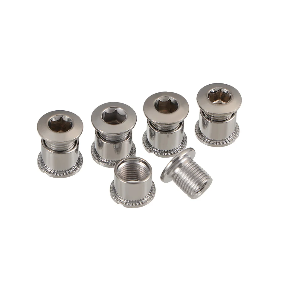 Tornillos de placa Dental para manicura, tornillos de acero para rueda de cadena, lámina para cigüeñal de bicicleta de carretera, piezas de tuerca cruzadas, accesorios para bicicleta, 5 uds. - imagen 5