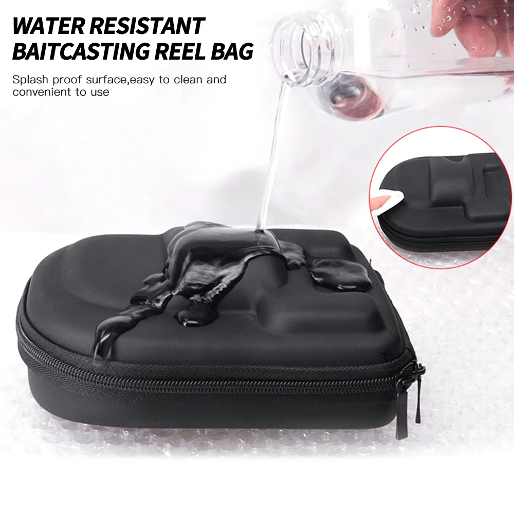 Funda protectora de carrete de pesca, bolsa de caja EVA resistente al agua, esponja antipresión integrada, accesorios de bolsa de rueda de Baitcasting - imagen 2
