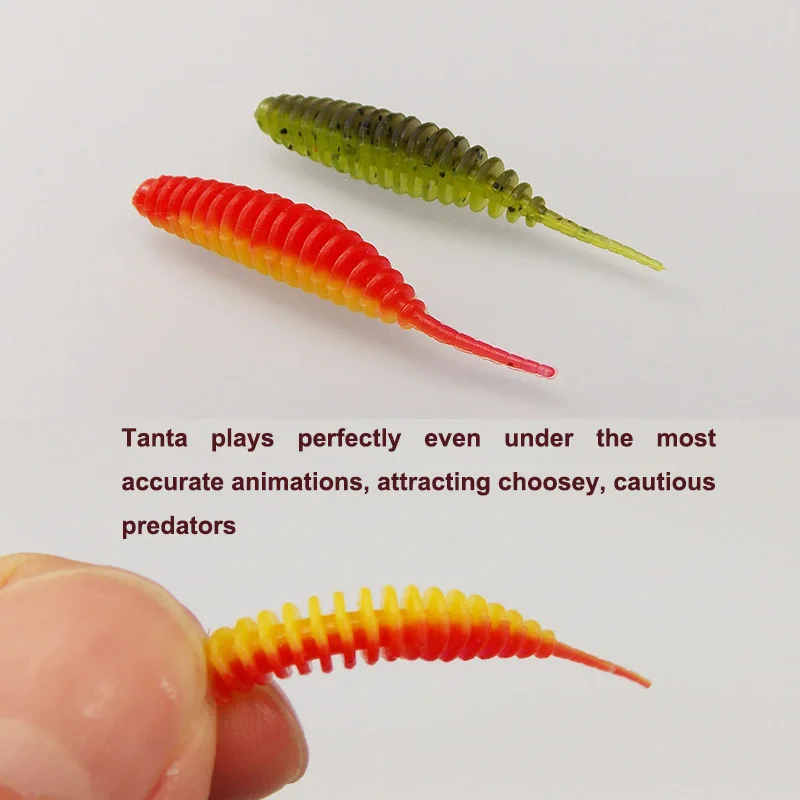 ESFISHING pesca pequeño cebo de gusano señuelo Tanta 38mm 90mm 0,35g 7,5g pesca en hielo Leurre Peche calamar aparejos de pesca lubina Pike - imagen 4