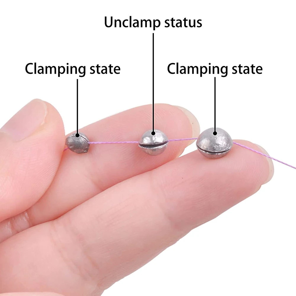 Juego de pesas de pesca de tiro dividido, Conjunto de pesas de pesca extraíbles, surtido de aparejos de pesca de 7 tamaños, 197 Uds. - imagen 4