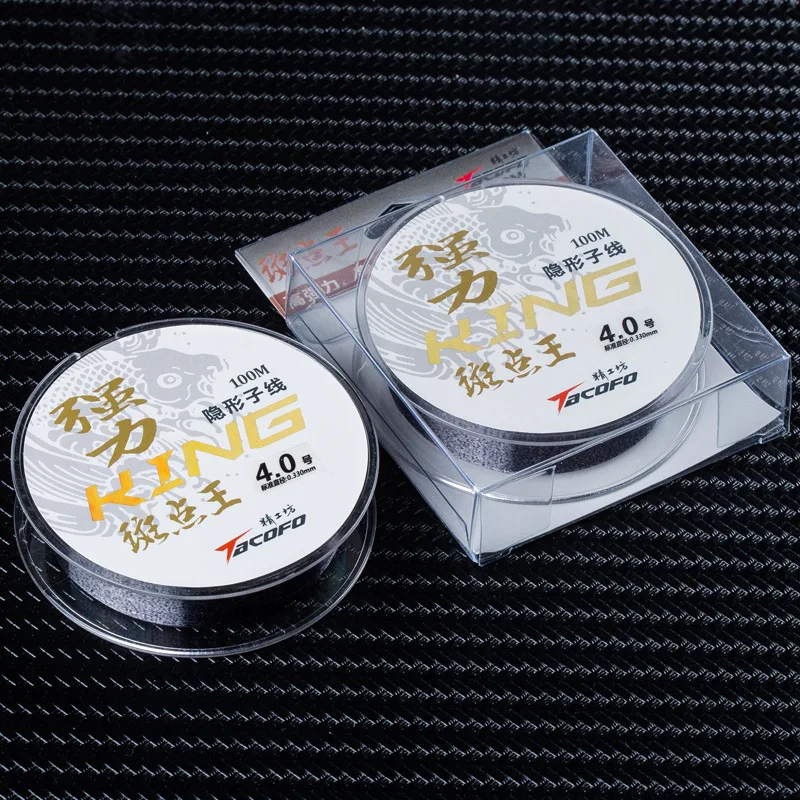 Sedal de pesca de fluorocarbono, hilo de goma de nailon, Camuflaje 3D Invisible, 100M - imagen 3