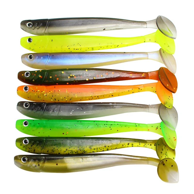 Señuelo de pesca de cola en T de doble color, 10,5 cm/4,7g, Swimbait, Swimbait, 9 colores, 4 Uds. - imagen 4