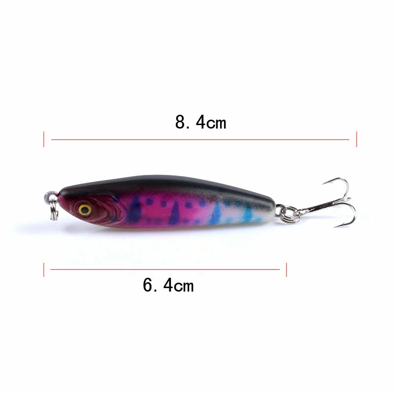 Minnow-Señuelos de Pesca de hundimiento lento, 64mm, 10,2g, Jerkbait, Lucio, Carkbait, Wobblers, Swimbait, cebo profesional, accesorios de pesca - imagen 2