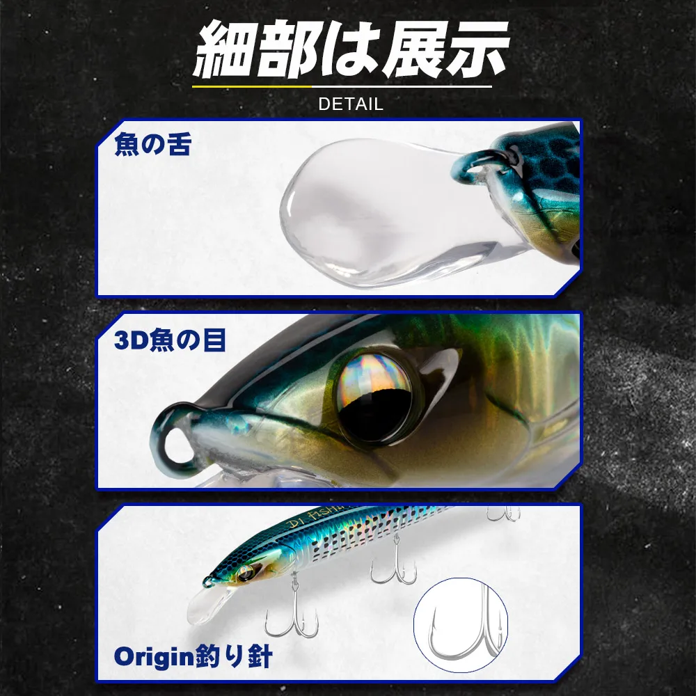 Señuelo de pesca de mar D1, 130mm, 27g, Wobblers duros que se hunden artificiales para lubina, trucha, 11 colores, aparejos de pesca 2021 - imagen 5