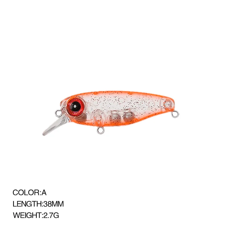 Señuelo de pesca Wobbler, Minnow, 38mm, 2,7g, cebo, ojos 3D, cebo duro de plástico Artificial para lubina, 1 ud. - imagen 4