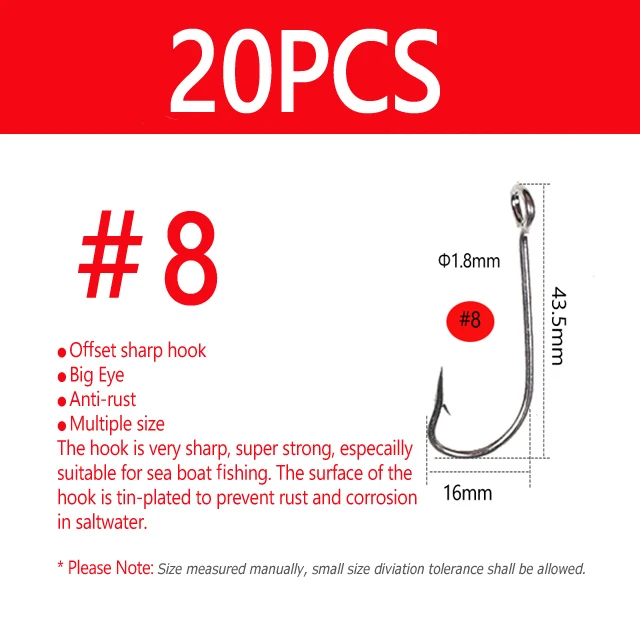 20pcs  Size 8
