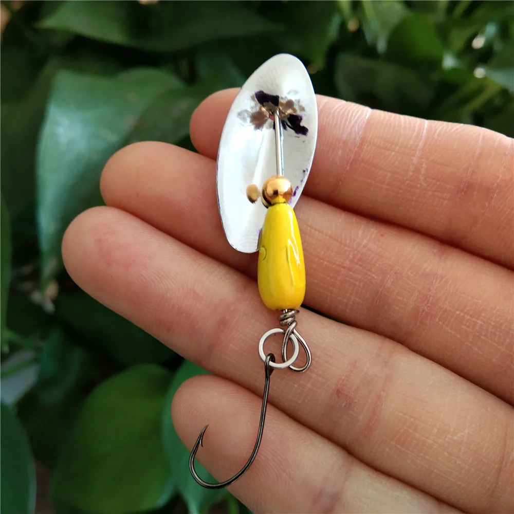 Swolfy 5 uds 2,5g/4,5g Mini anzuelo único señuelo de pesca Micro jigging Spinner cuchara cebo duro Crankbait Spinner aparejos de pesca - imagen 2