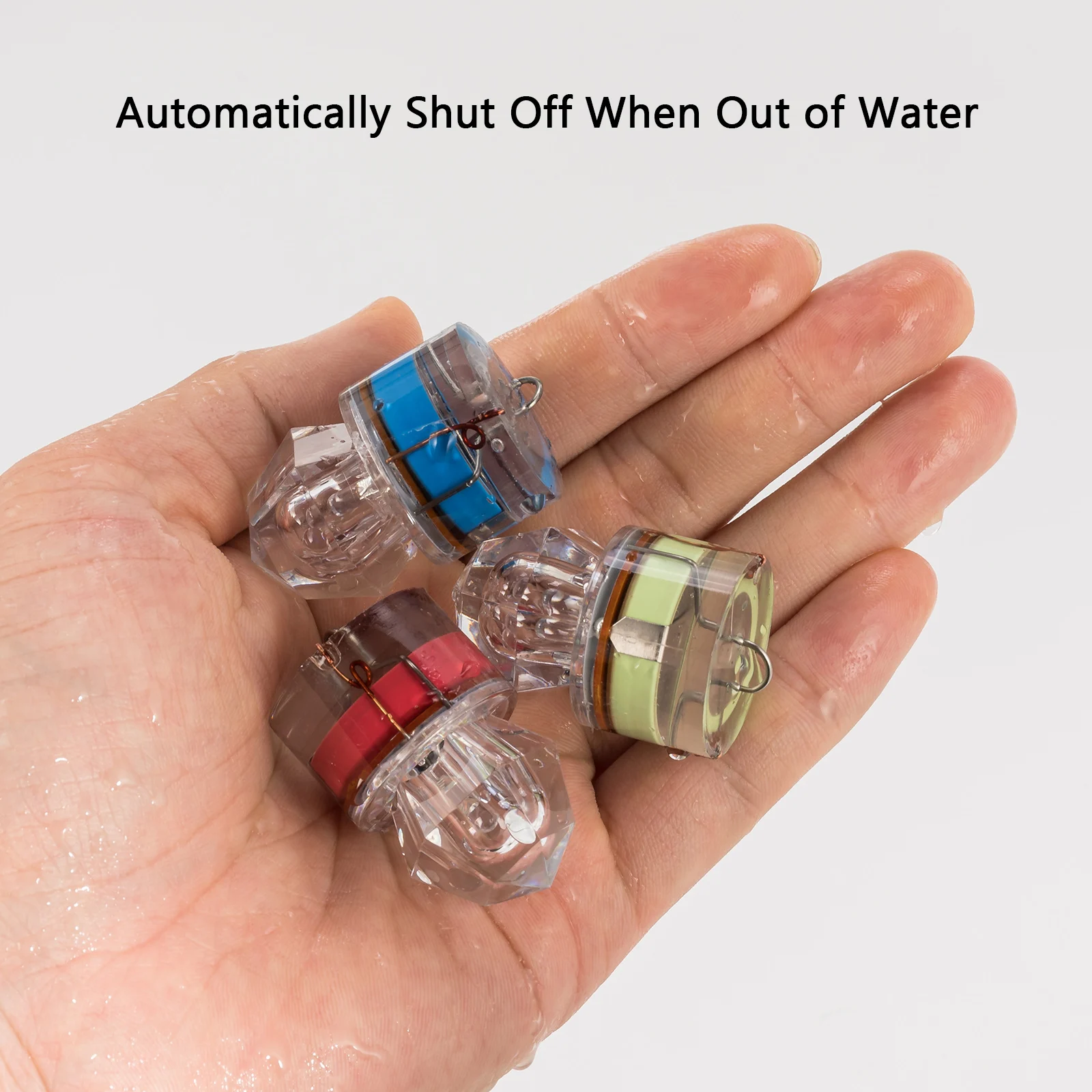 Señuelo de pesca LED con luz de gota profunda, señuelo de Calamar de Pesca de Mar de diamante, impermeable, pez espada de atún - imagen 5