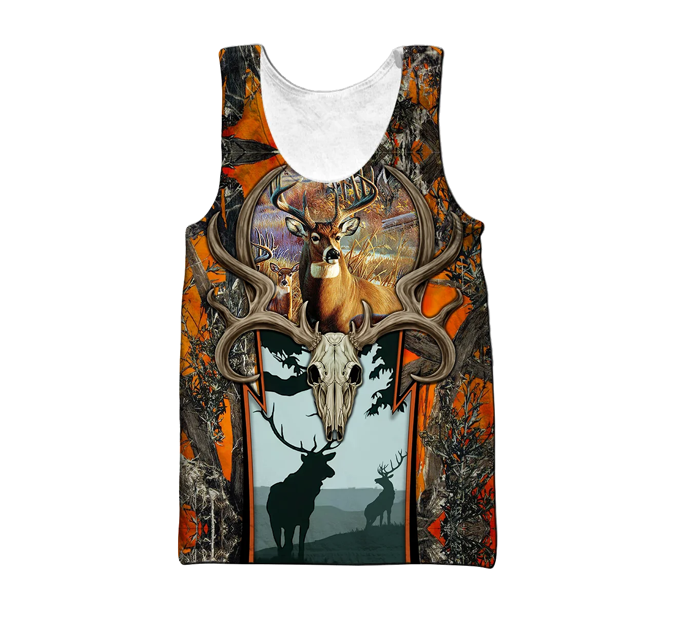 Animal Moose/Deer Hunting 3D Printed men vest Harajuku Fashion Sleeveless T-shirt summer streetwear Cool Unisex tank top BX018 - imagen 2
