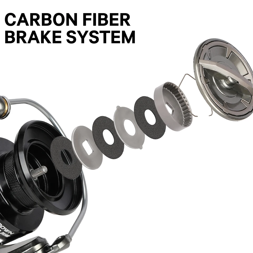 Carrete Carp - Detalle de rotor de aluminio