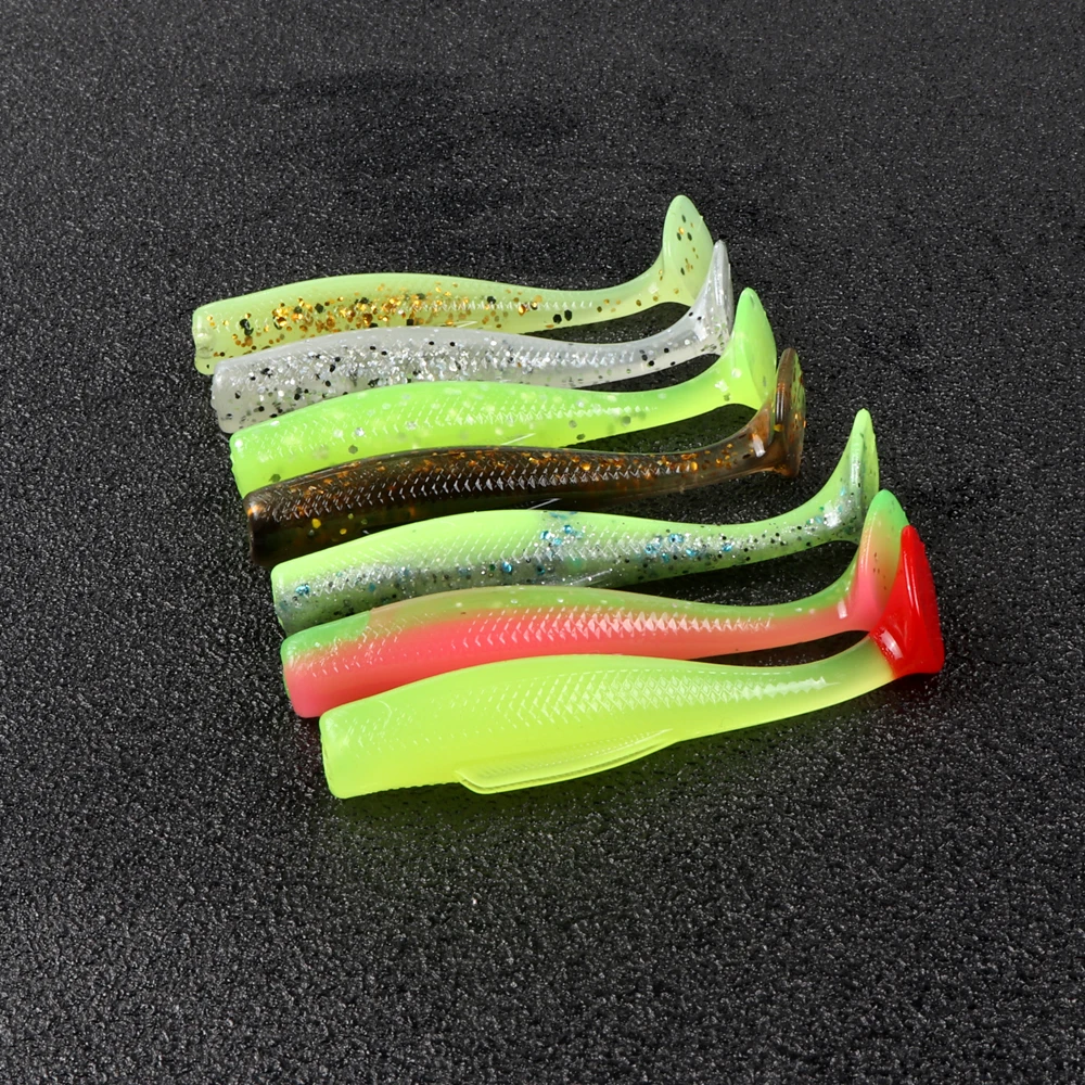 JOHNCOO-señuelo de pesca de 6 piezas, cebo blando TPR, 6cm, 2,3g, Artificial, perca, lubina, trucha, Swimbait, Minnowz Jig, sábalo - imagen 5