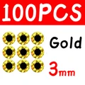 100pcs 3mm Gold