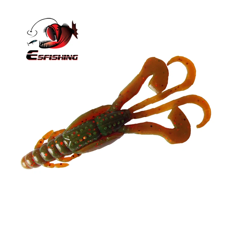ESFISHING-cebo de silicona suave, tentáculos enormes, Craw, 90mm, simulación de Iscas, señuelo Artificial, aparejos de pesca de mar que se hunden con sales - imagen 4