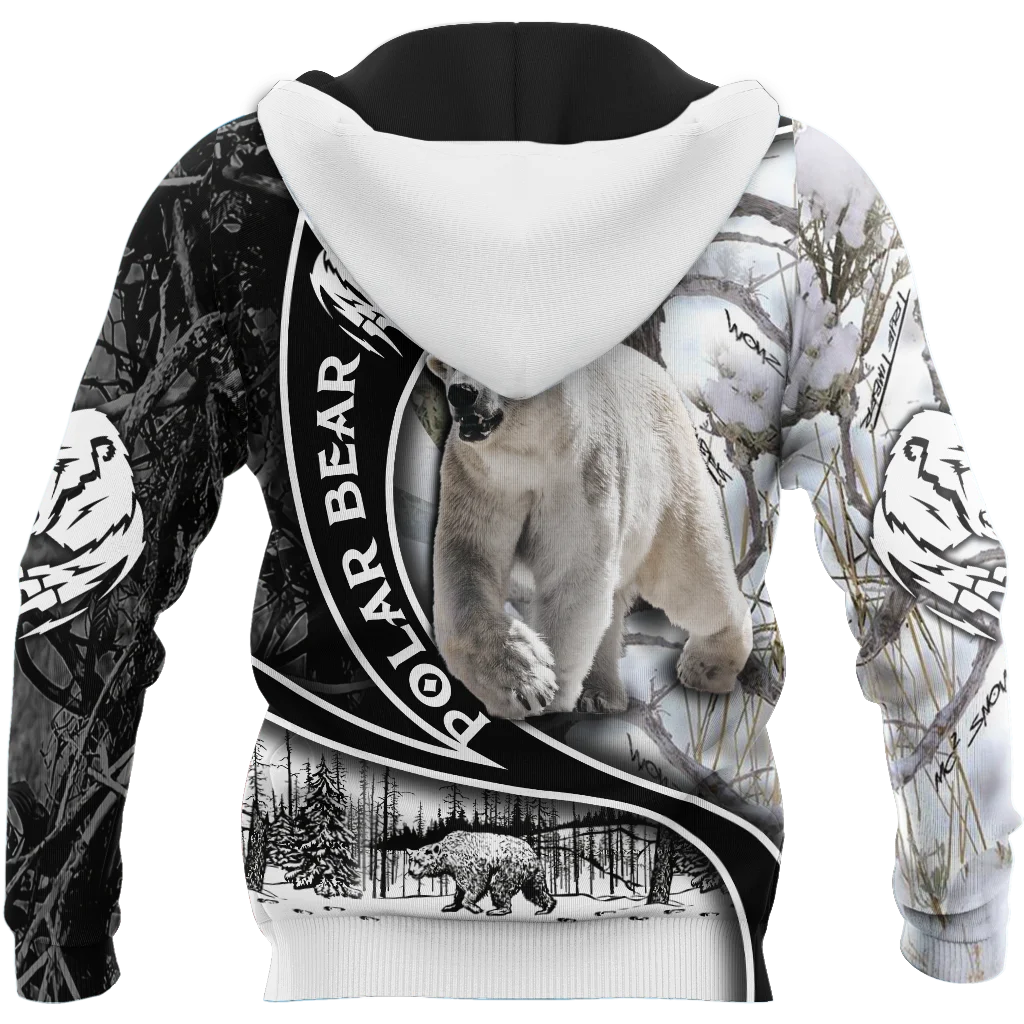 Oso Polar Sudadera de pesca 3D – Chaqueta con capucha Unisex KJ489 - imagen 3