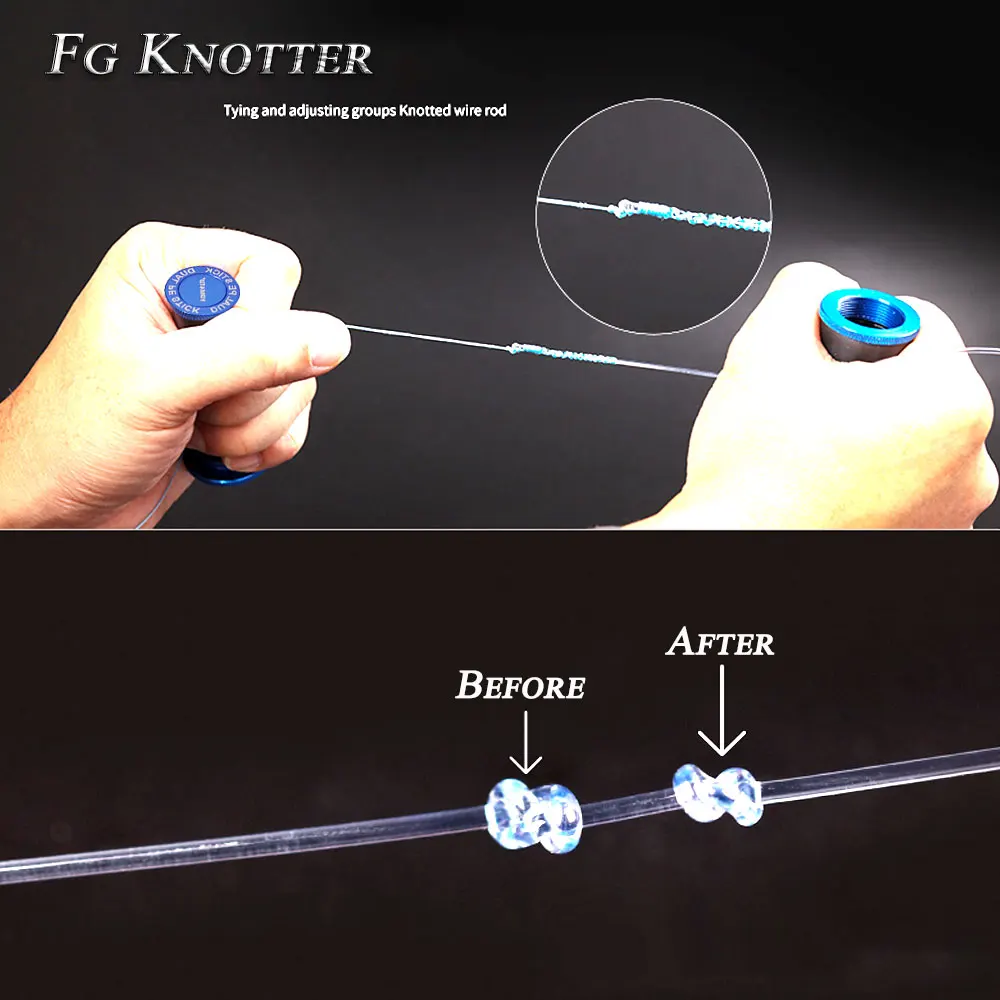 AS FG GT Knot Assist PE Dispositivo de anudado Extractor de línea de pesca, accesorios de pesca, varilla de tracción colgante inferior, herramientas de arrastre