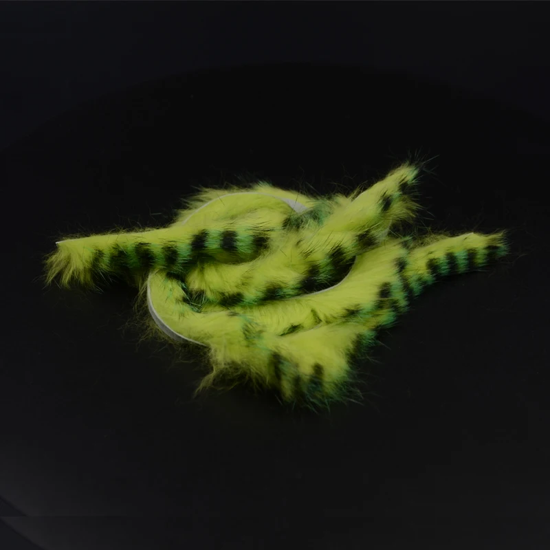 Tiras Zonker barradas de corte recto, 6 colores, 2 metros, trucha, lubina, moscas, tiras móviles de conejo, atado de moscas, serpentinas de piel, patrones de señuelos - imagen 3