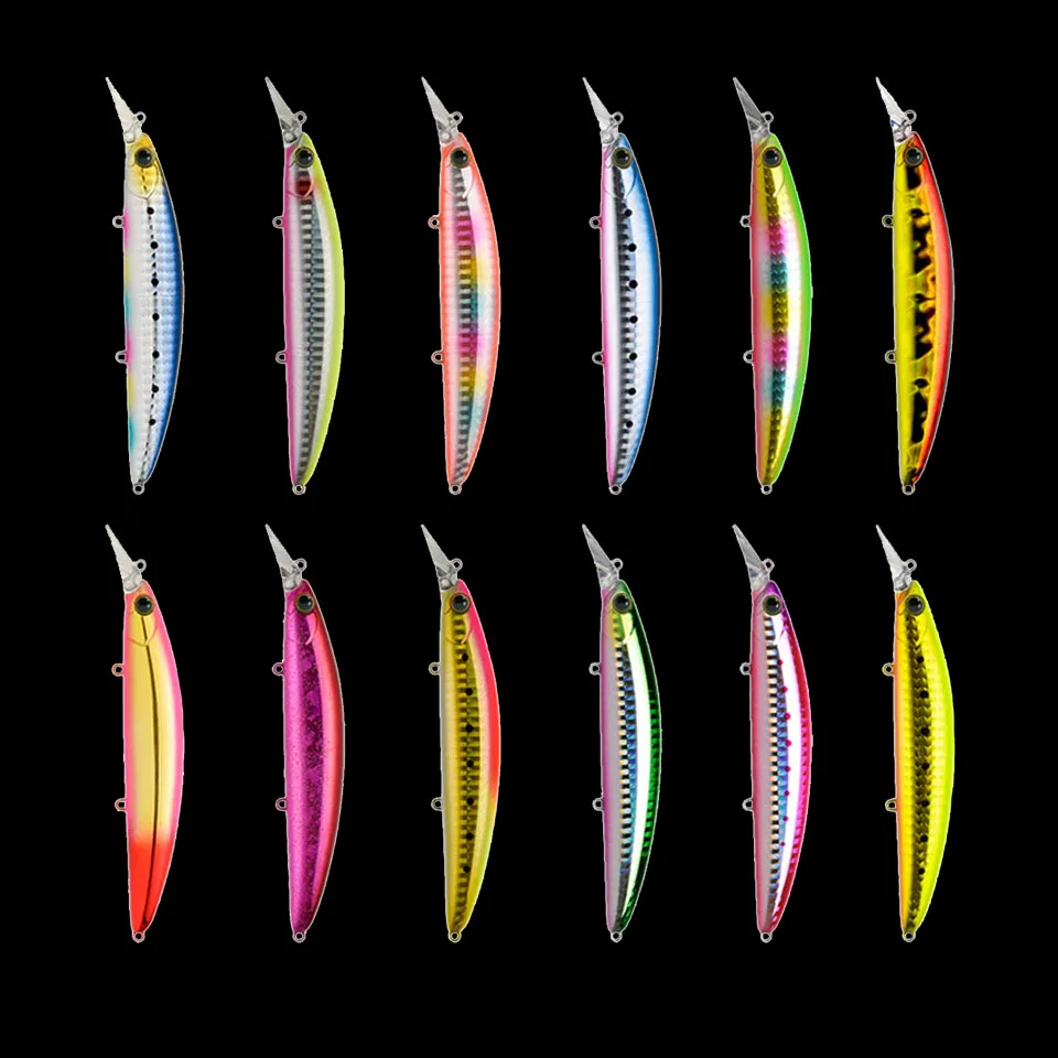 WALK FISH-señuelo de pesca de pececillo, cebo duro flotante, Wobblers láser profesional, Artificial, herramienta de Pesca de Mar de fundición larga, 1 piezas - imagen 4