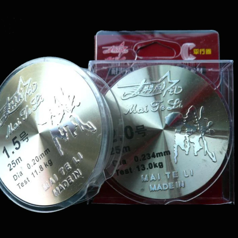 Sedal de Pesca superfuerte, 25m, señuelo de nailon para Pesca en roca, hilo de Pesca subprincipal de nailon transparente, hilo de Pesca de carpa - imagen 5