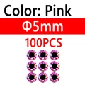 100pcs 5mm Pink