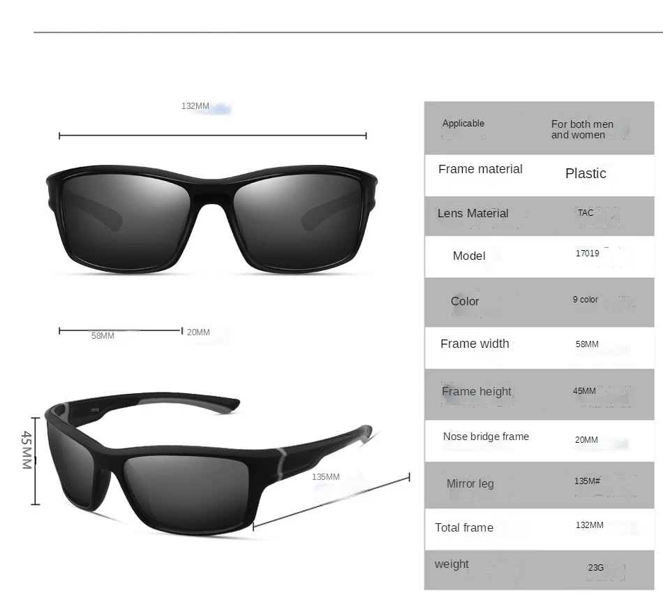 Gafas de sol polarizadas para hombre y mujer, lentes de sol deportivas, ideales para conducir, pescar, ciclismo y correr, protección UV - imagen 4