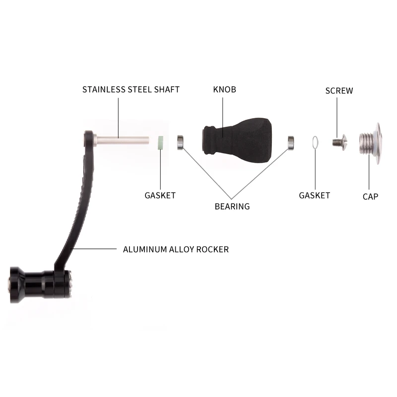 Kawa carrete de pesca de un solo Mango, perilla EVA, longitud de balancín de aleación, 73mm, carrete tipo S y D, accesorio de bricolaje para pesca - imagen 5