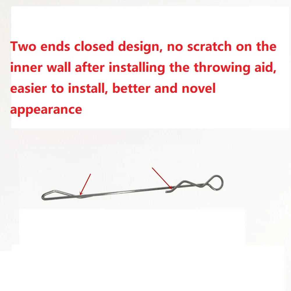 Pin giratorio rápido de ayuda para lanzar, pasador de reacondicionamiento de Luya de acero inoxidable sin daños en el sedal, accesorios de aparejos de pesca, 30 unidades por lote - imagen 4