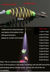 Trampa de pesca con resorte cobre malla luminosa