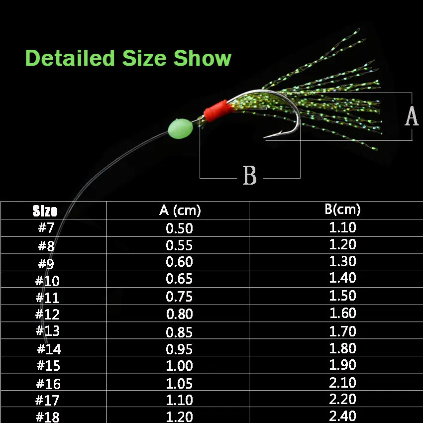 JYJ 1 bolsa de anzuelos para aparejos giratorios, plantillas de cebo, anzuelo de cuerda de pesca sabiki, anzuelo de aparejo con 6 brazos para cebo de salmón y caballa - imagen 3